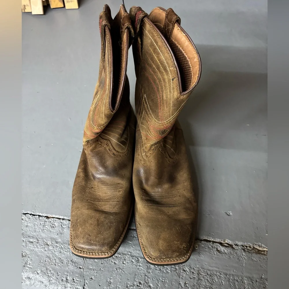 Ariat Sport Wide Square Toe Cowboy Boot Size 13D - Picture 4 of 5